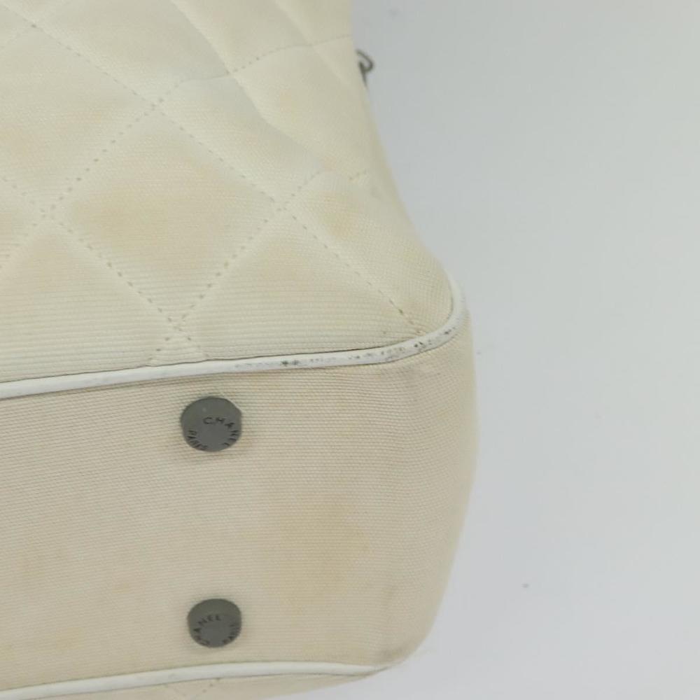 CHANEL Sports Line Boston Bag Canvas White CC Auth 115293 - Picture 16 of 16